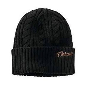 Carhartt Rib Knit Fisherman Beanie in Black